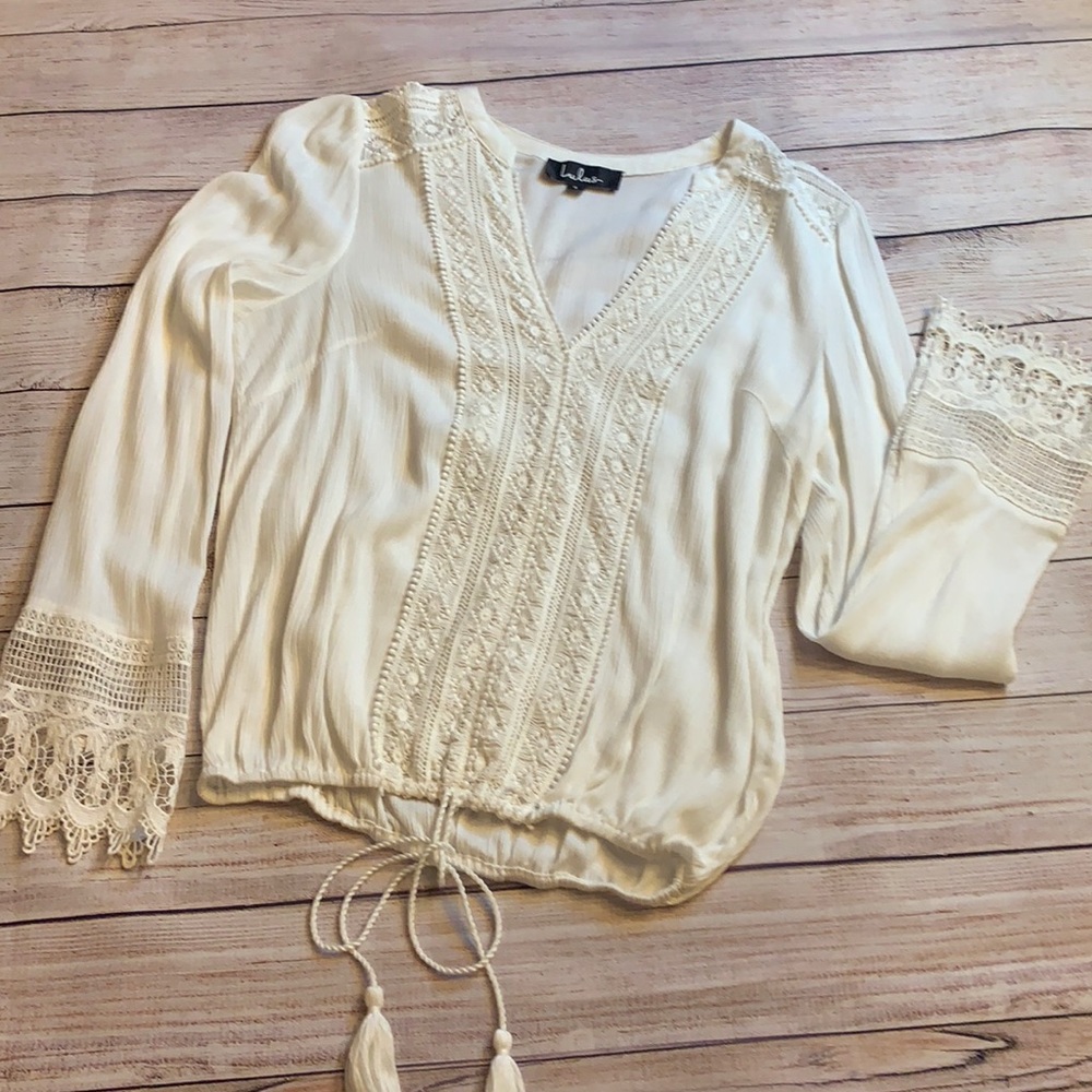 Lulu’s Bali Daydream White Lace Top